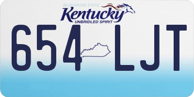KY license plate 654LJT