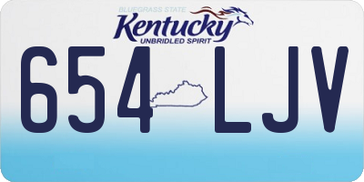 KY license plate 654LJV