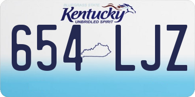 KY license plate 654LJZ