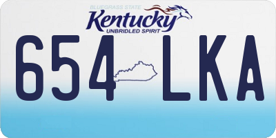 KY license plate 654LKA