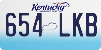 KY license plate 654LKB
