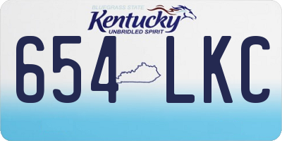 KY license plate 654LKC