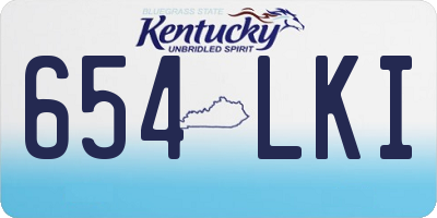 KY license plate 654LKI