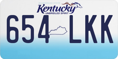 KY license plate 654LKK