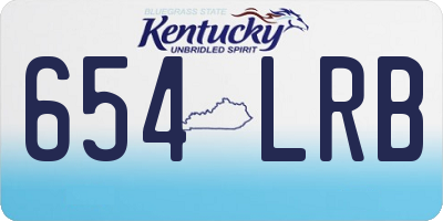 KY license plate 654LRB