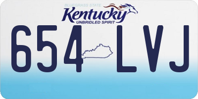 KY license plate 654LVJ
