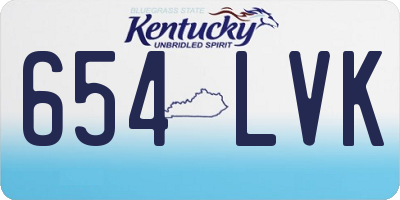 KY license plate 654LVK