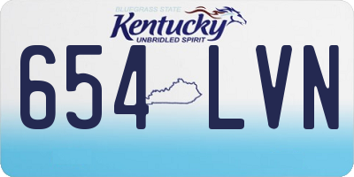 KY license plate 654LVN