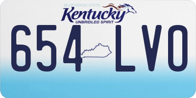 KY license plate 654LVO