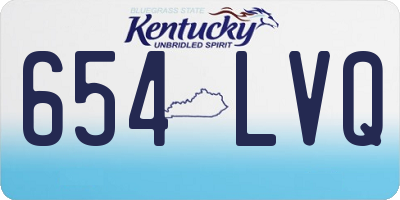 KY license plate 654LVQ