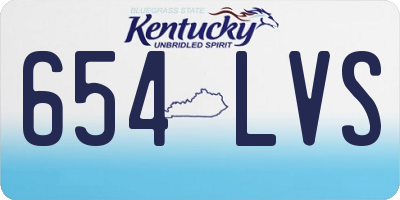 KY license plate 654LVS