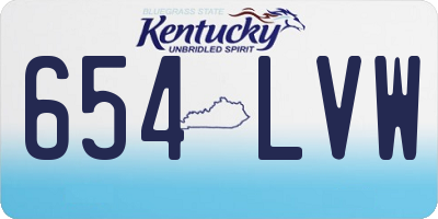 KY license plate 654LVW