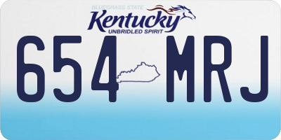 KY license plate 654MRJ