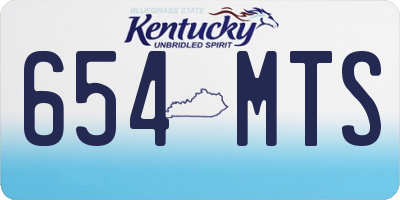 KY license plate 654MTS