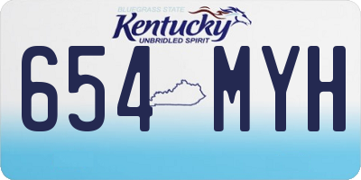 KY license plate 654MYH