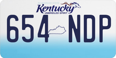 KY license plate 654NDP