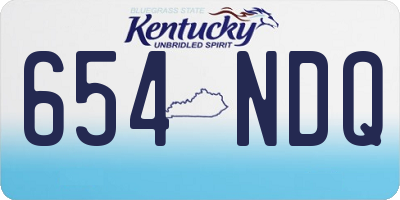 KY license plate 654NDQ