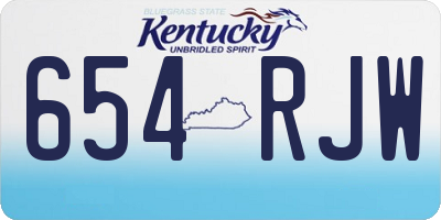 KY license plate 654RJW