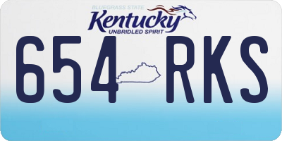 KY license plate 654RKS