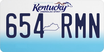 KY license plate 654RMN