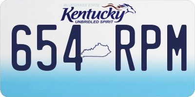 KY license plate 654RPM