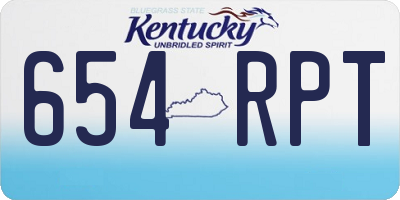 KY license plate 654RPT