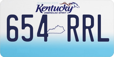 KY license plate 654RRL