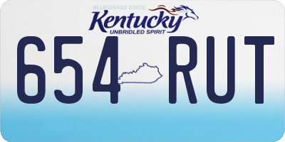 KY license plate 654RUT