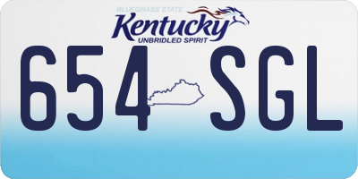 KY license plate 654SGL