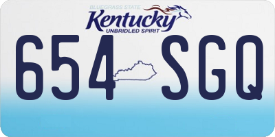 KY license plate 654SGQ