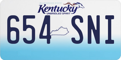 KY license plate 654SNI