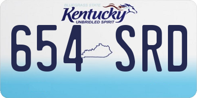 KY license plate 654SRD