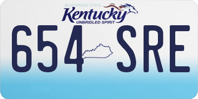 KY license plate 654SRE