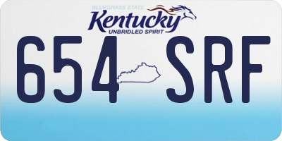 KY license plate 654SRF