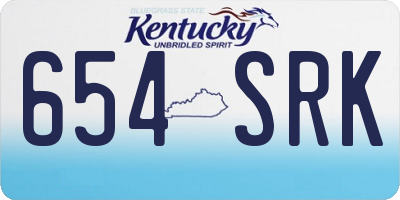 KY license plate 654SRK