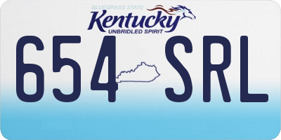 KY license plate 654SRL