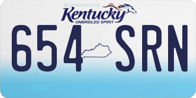 KY license plate 654SRN