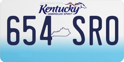 KY license plate 654SRO
