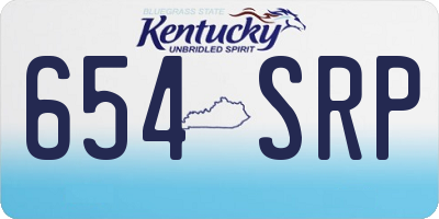 KY license plate 654SRP