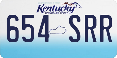 KY license plate 654SRR