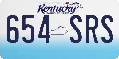 KY license plate 654SRS