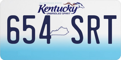 KY license plate 654SRT