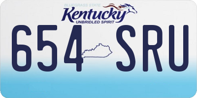 KY license plate 654SRU