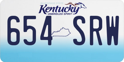 KY license plate 654SRW