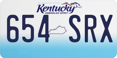 KY license plate 654SRX