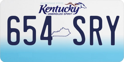 KY license plate 654SRY