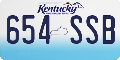 KY license plate 654SSB