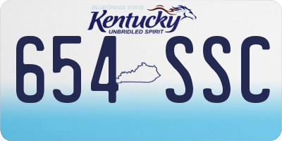 KY license plate 654SSC