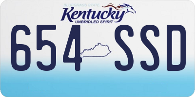 KY license plate 654SSD