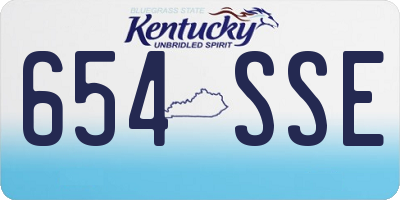 KY license plate 654SSE